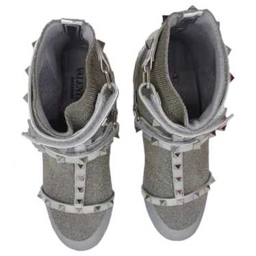 Valentino Garavani Rockstud cloth trainers - image 1