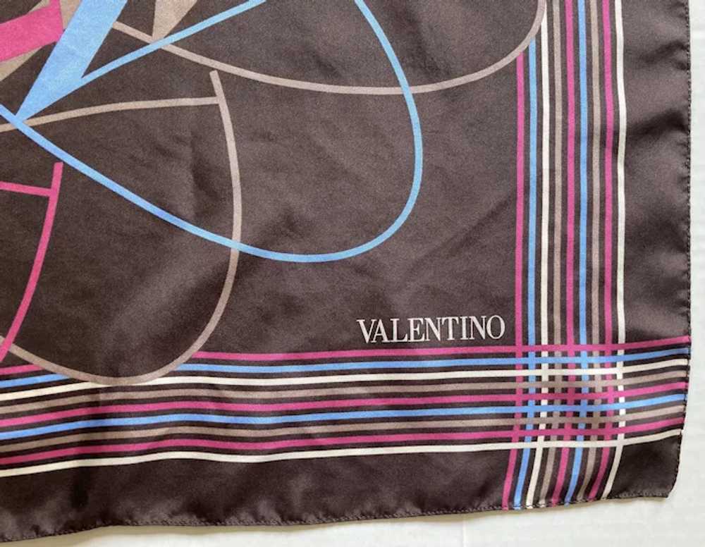 Vintage Valentino Square Silk Scarf Made In Italy - image 5