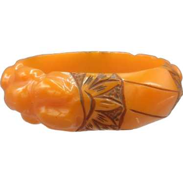 Beautiful Carved Bakelite Bangle