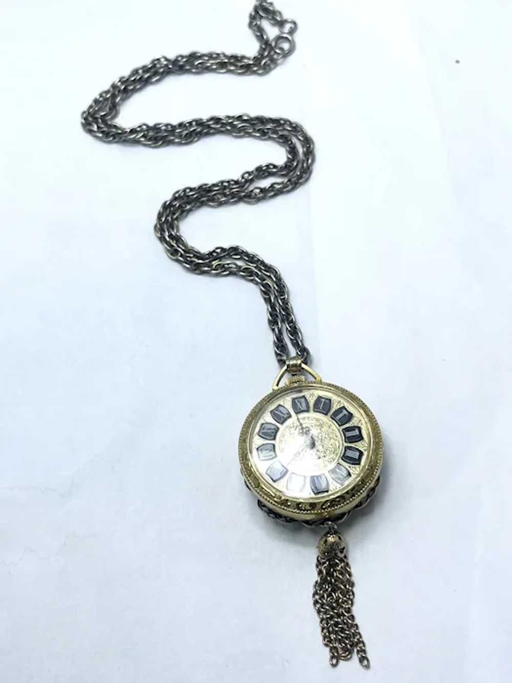 Vtg Cameo Lucerne Pendant Necklace Watch Gold Tone Manual Swiss Made Not  Running | eBay
