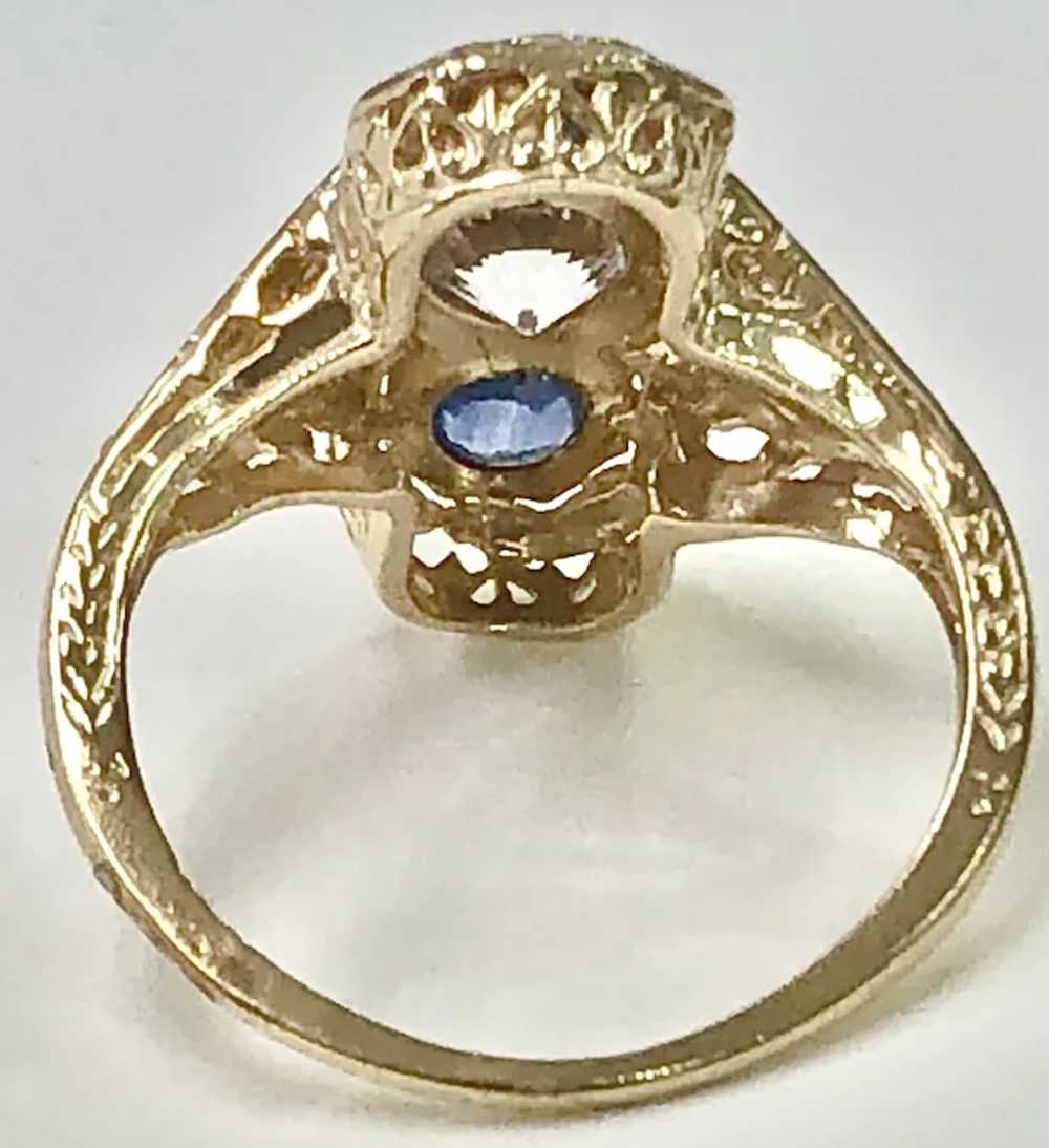 14K Yellow Gold Lady's Natural Sapphire Ring - image 3