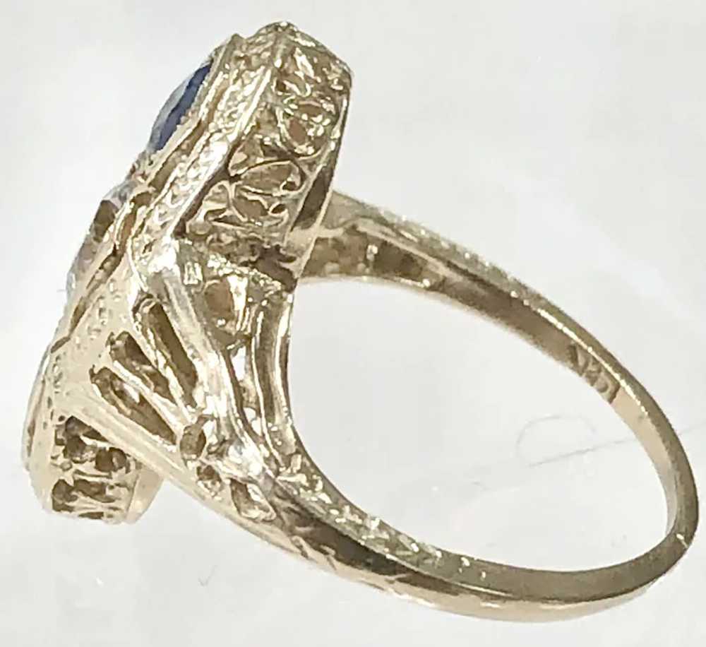 14K Yellow Gold Lady's Natural Sapphire Ring - image 4