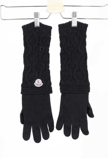 Moncler Women s Moncler Black Knitted Long Wool Gl