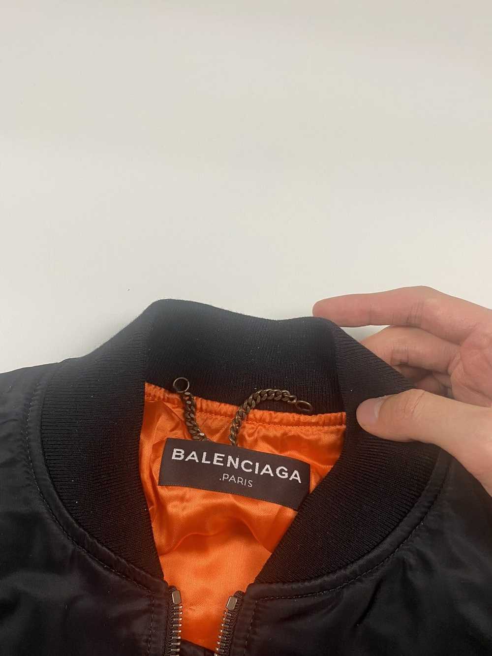 Balenciaga Cropped boxy bomber MA1 jacket in black - image 3