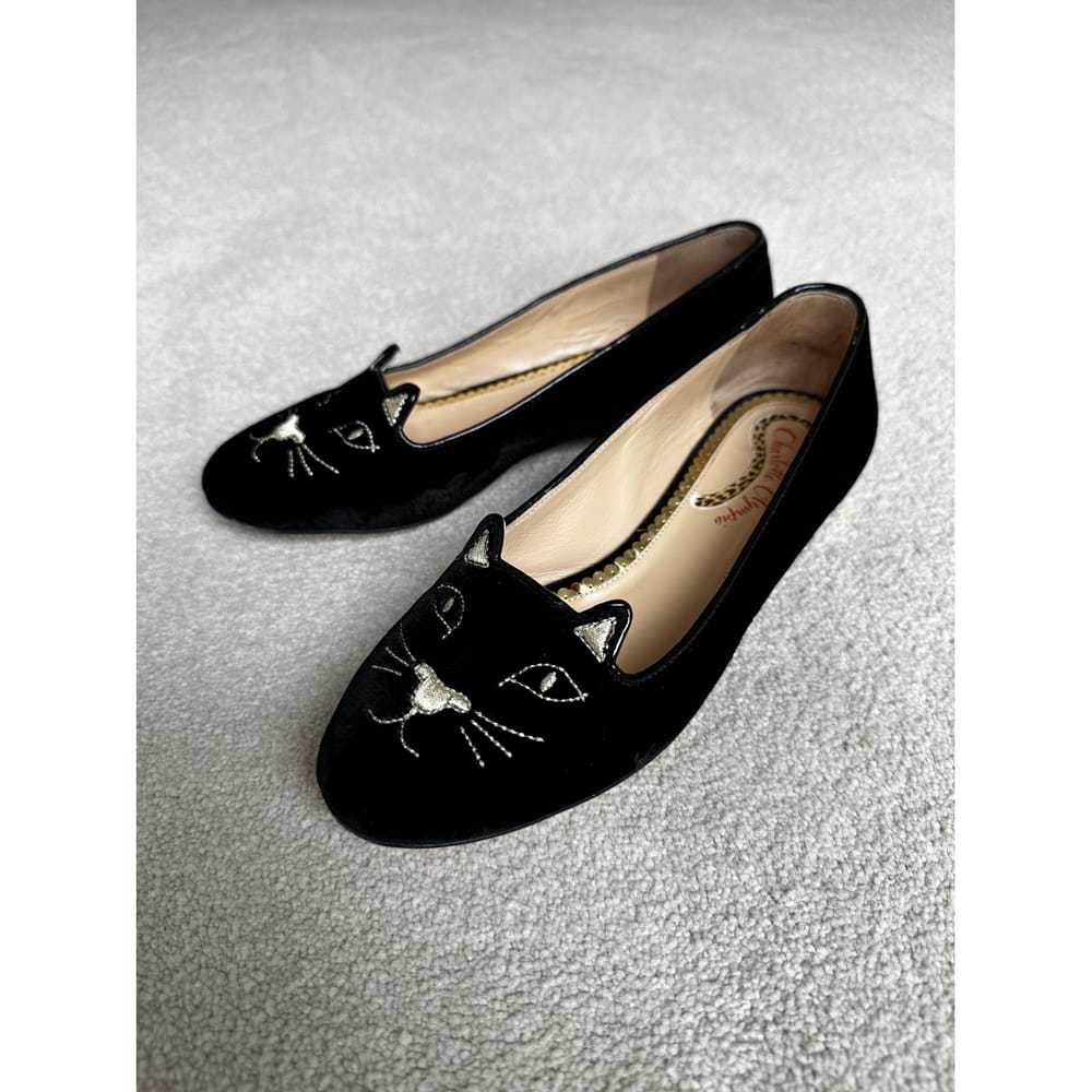 Charlotte Olympia Kitty velvet ballet flats - image 8