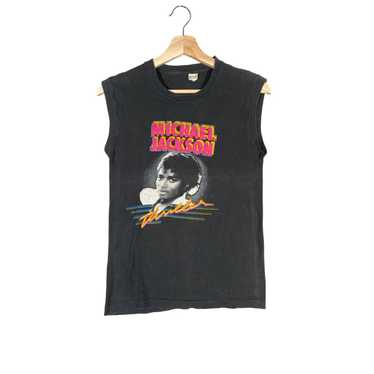 Screen Stars Rare Vintage 80's Michael Jackson 1984 Thriller Black T-Shirt Size Medium