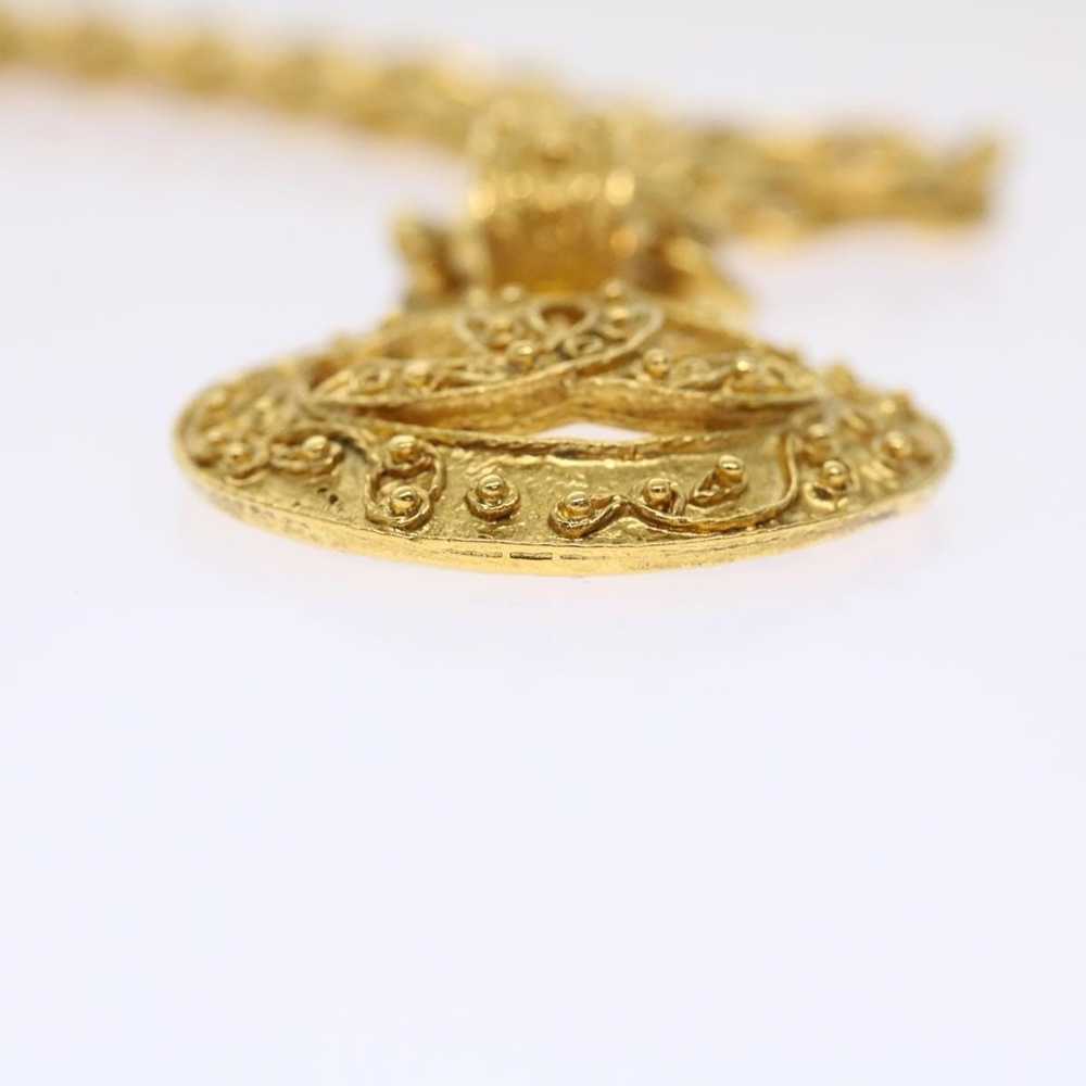 Chanel CHANEL Chain Necklace Gold Tone CC Auth 47… - image 10