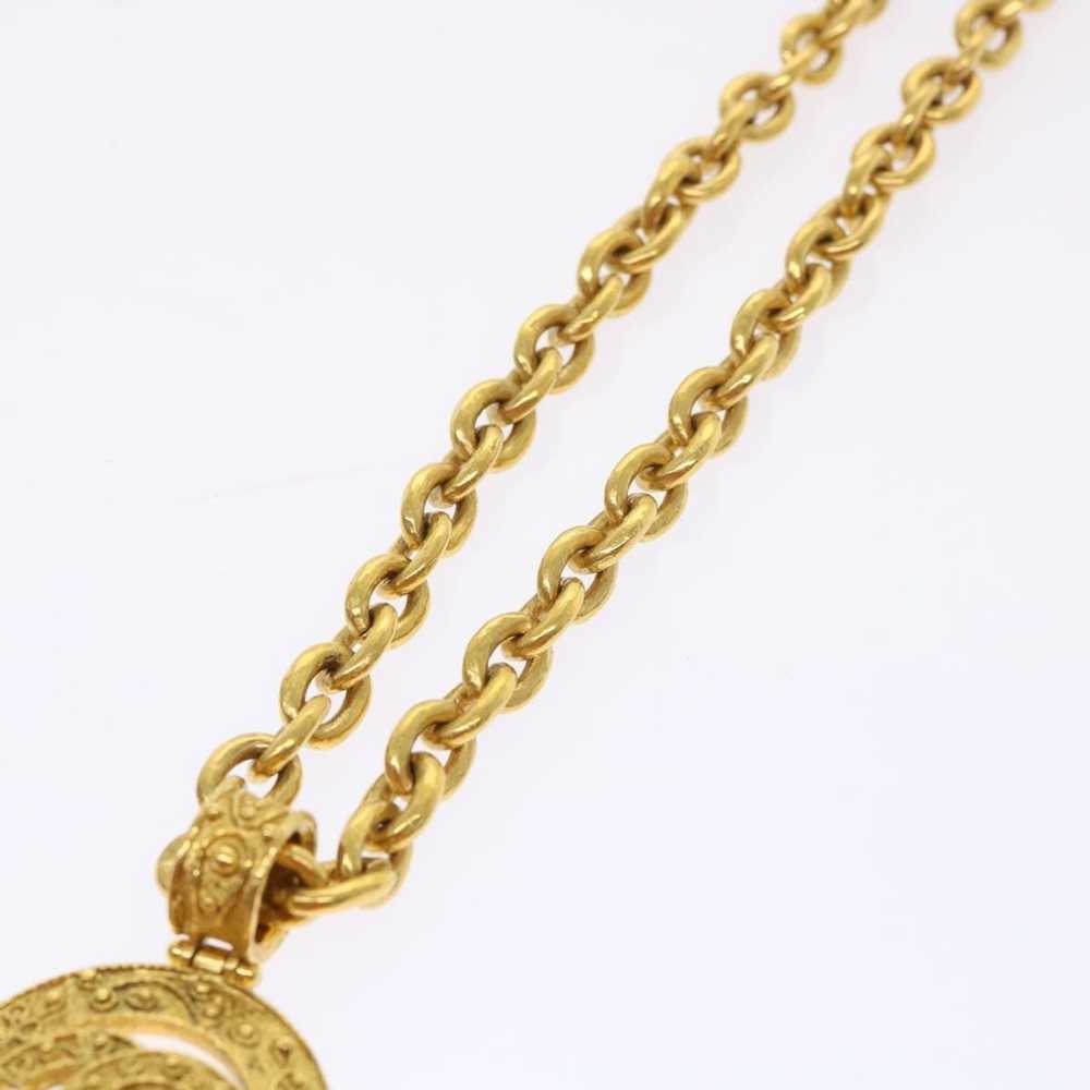 Chanel CHANEL Chain Necklace Gold Tone CC Auth 47… - image 3