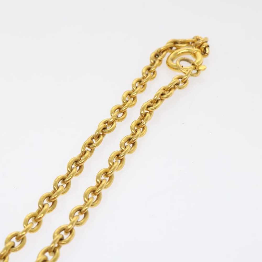 Chanel CHANEL Chain Necklace Gold Tone CC Auth 47… - image 4