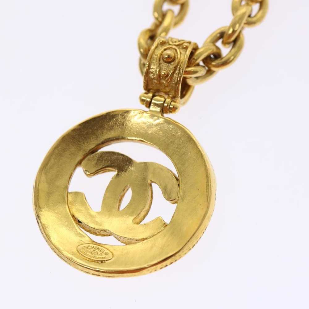 Chanel CHANEL Chain Necklace Gold Tone CC Auth 47… - image 5