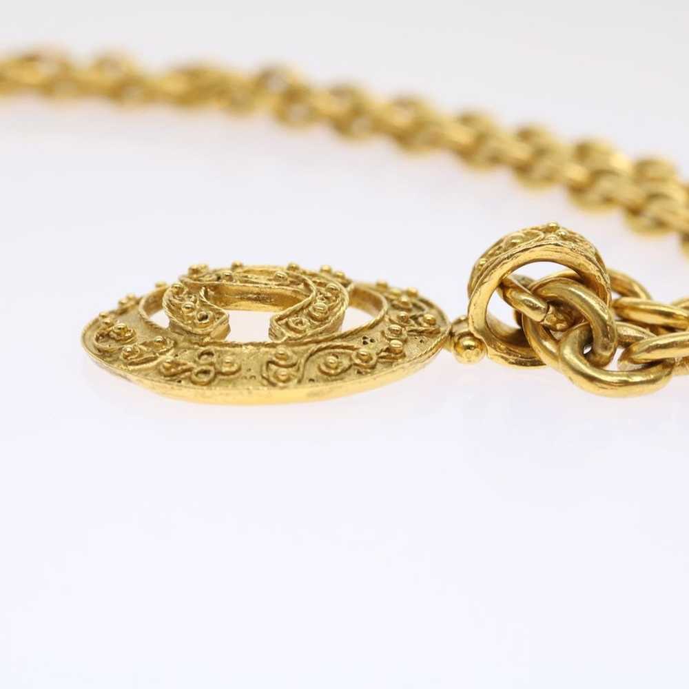 Chanel CHANEL Chain Necklace Gold Tone CC Auth 47… - image 9