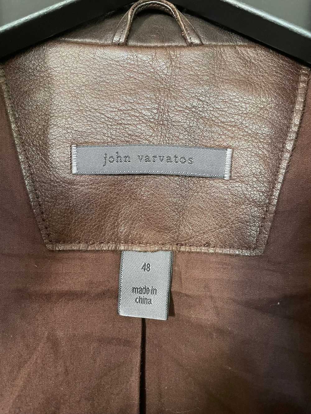 John Varvatos Heavy Leather Jacket - image 4