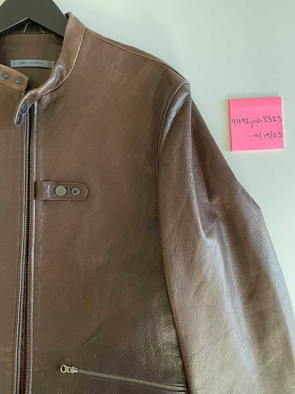 John Varvatos Heavy Leather Jacket - image 8