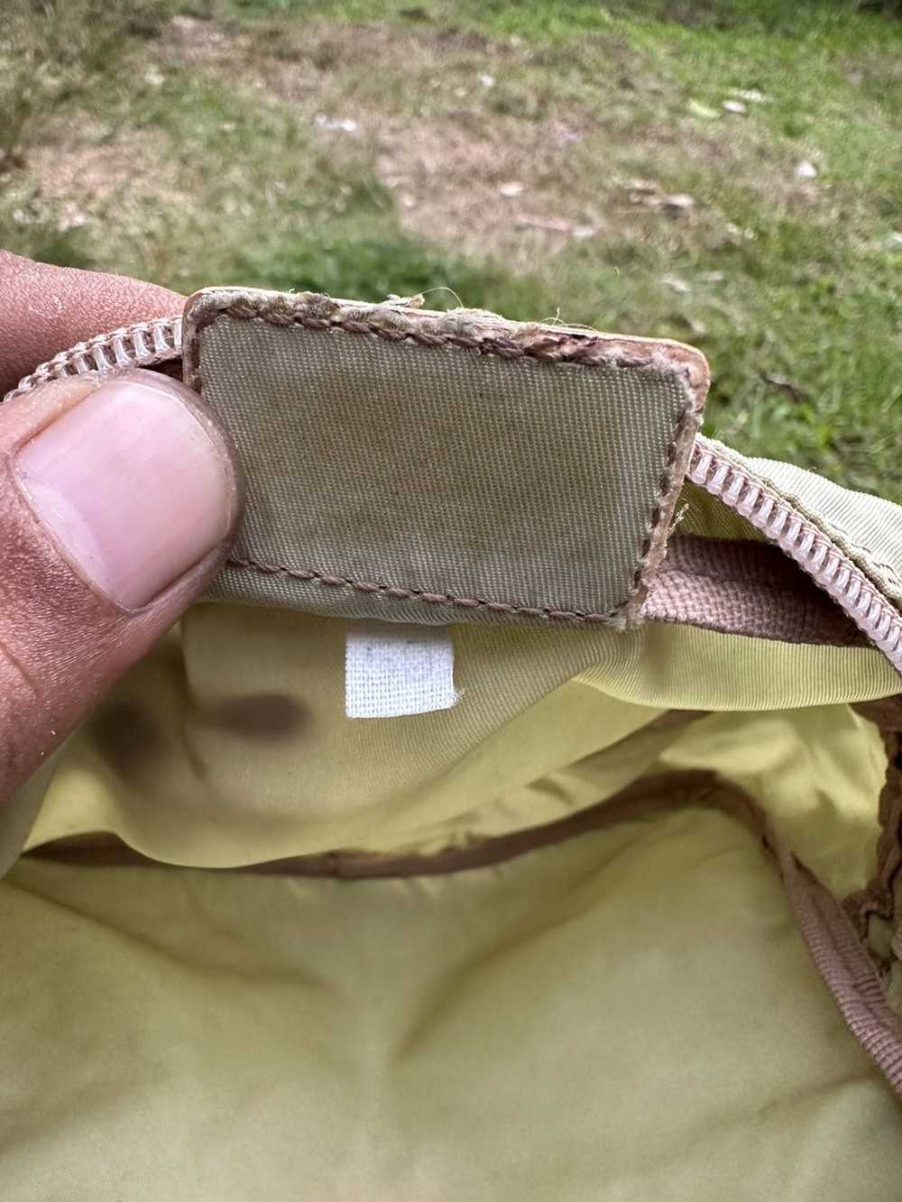Prada PRADA Green Nylon Triangle Medium Pouch Bag - image 8