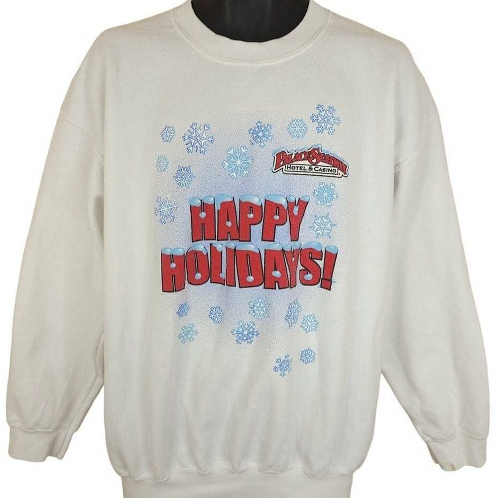 Vintage Happy Holidays Christmas Sweatshirt Vinta… - image 1