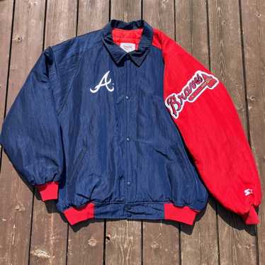 Vintage 80s Atlanta Braves Starter Diamond Jacket XL Baseball MLB  Embroidered