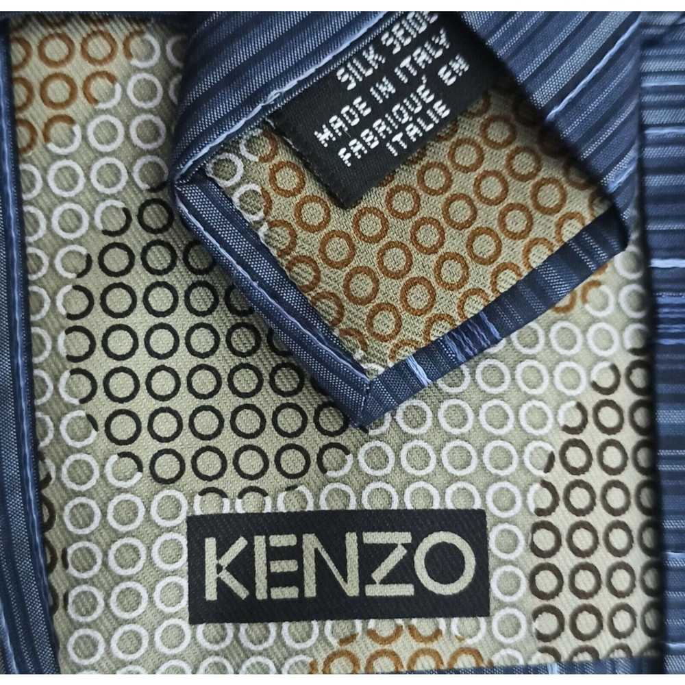 Kenzo KENZO HOMME Blue Striped Silk Tie ITALY 59"… - image 3