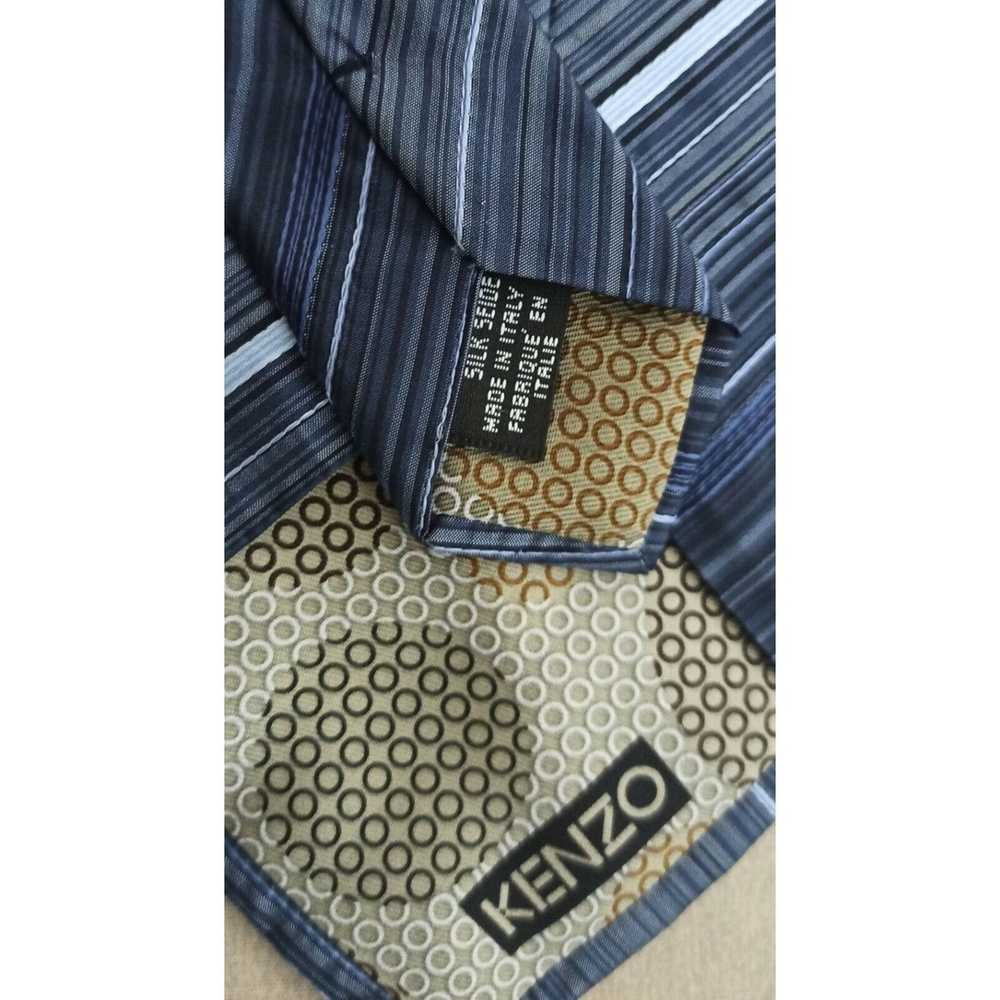 Kenzo KENZO HOMME Blue Striped Silk Tie ITALY 59"… - image 4