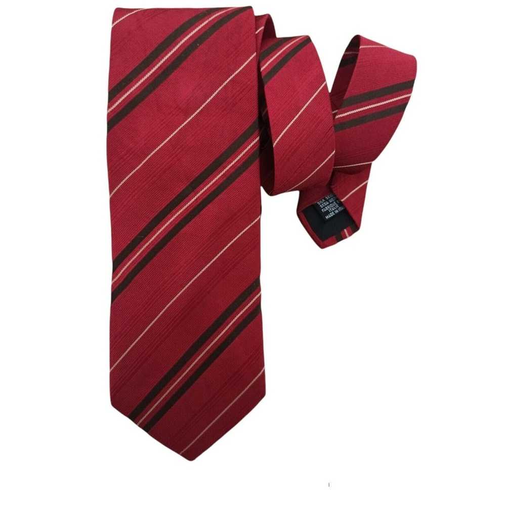 Hugo Boss BOSS HUGO BOSS Red Striped Silk Tie ITA… - image 1