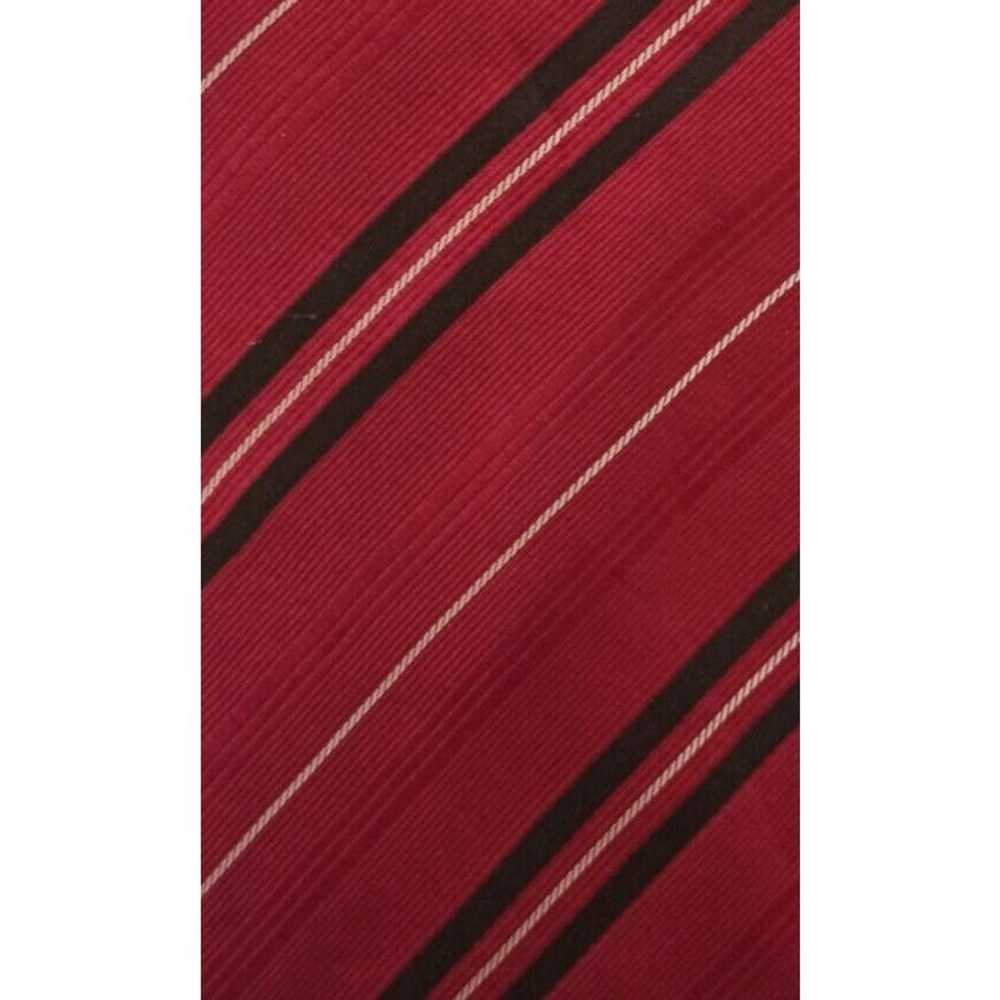 Hugo Boss BOSS HUGO BOSS Red Striped Silk Tie ITA… - image 3
