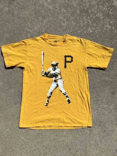 Pittsburgh Pirates Roberto Clemente Vintage 80s Sand Knit MLB Baseball  Jersey 44