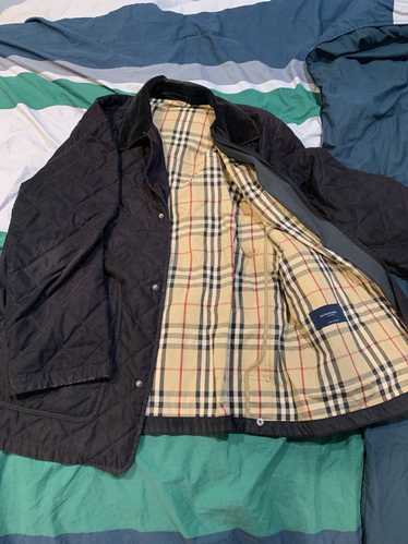 Burberry Burberry quilted jacket with corduroy col