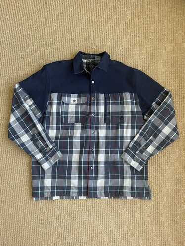 Wrangler Wrangler's Men Plaid ATG Navy Blue Overla