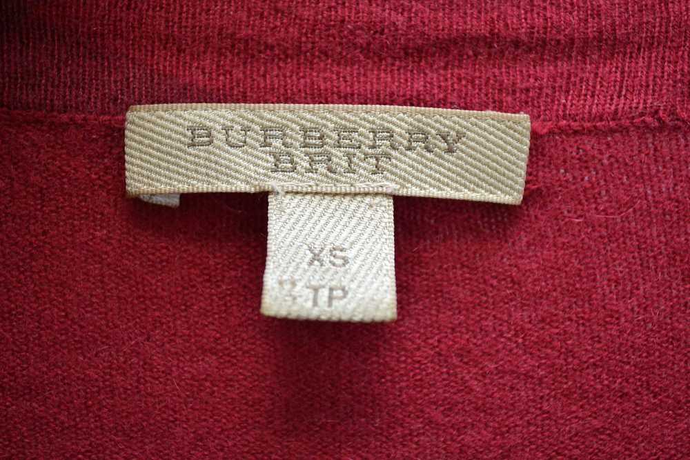 Burberry Burberry Brit 100% Wool Burgundy Cardiga… - image 6