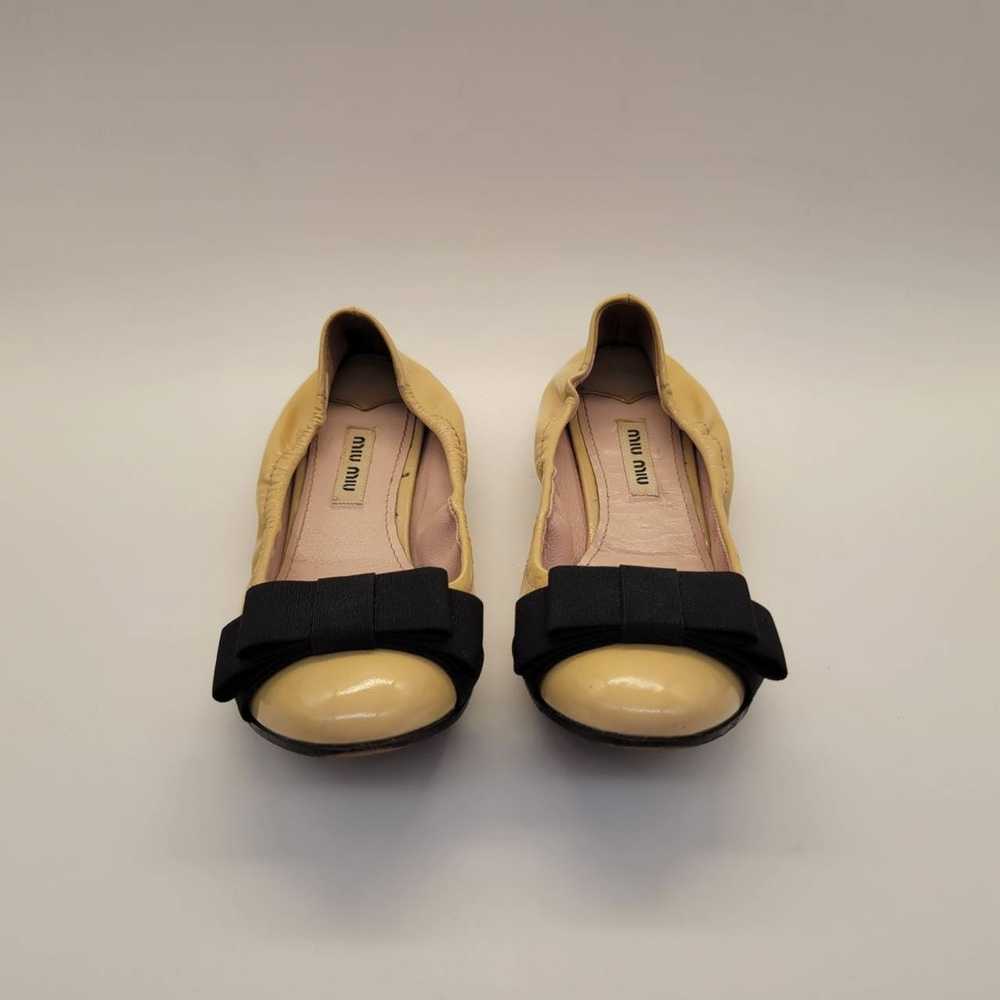 Miu Miu Miu Miu Calzature Donna Cream Bow Ballet … - image 2