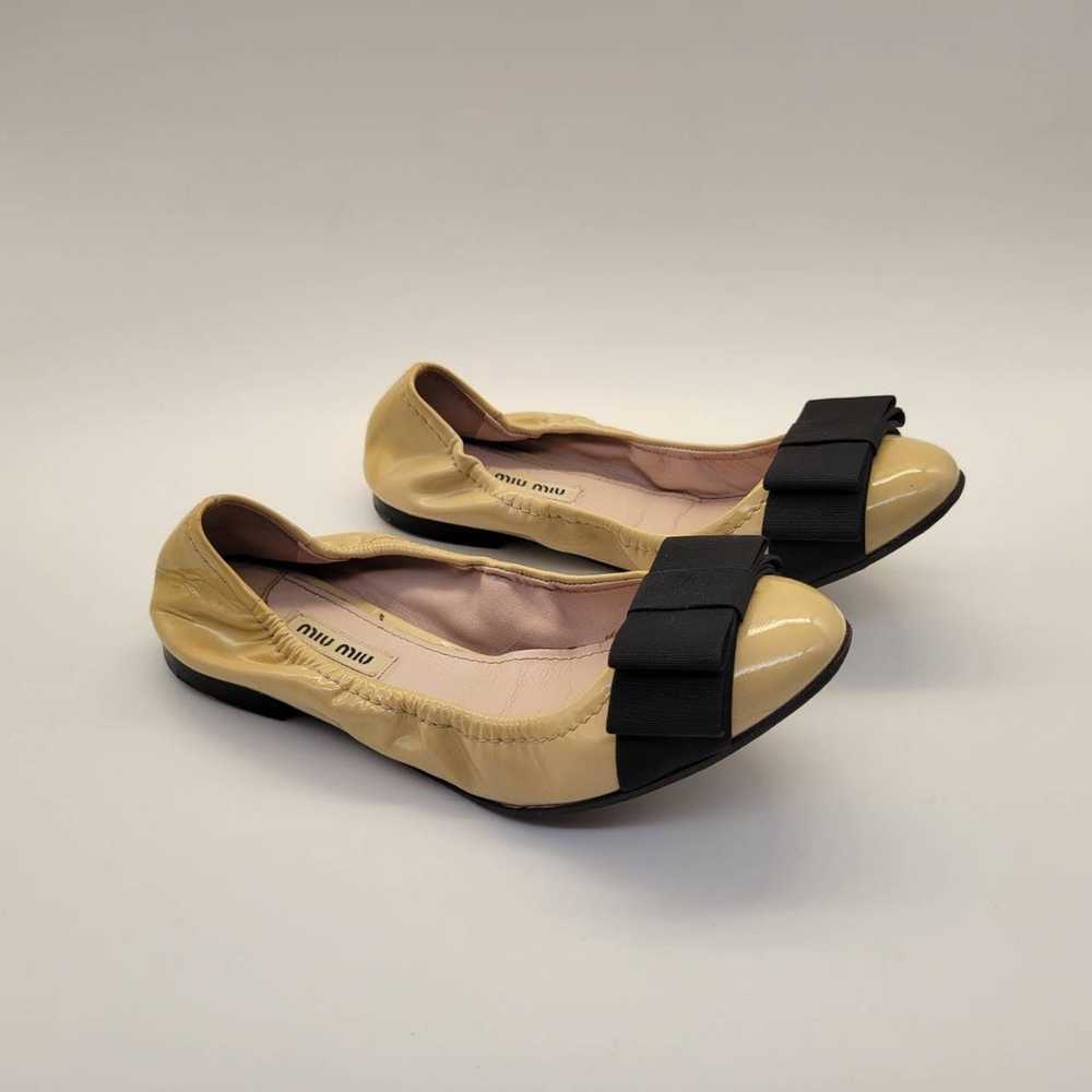 Miu Miu Miu Miu Calzature Donna Cream Bow Ballet … - image 3