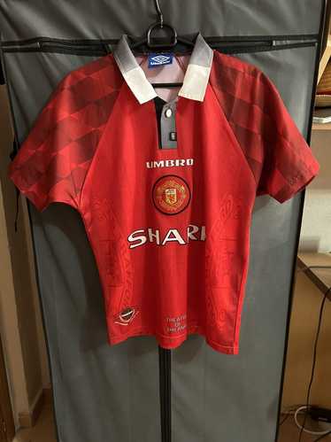 ENGLISH PREMIER MANCHESTER UNITED FC 1995-96 PREMIER LEAGUE CHAMPION E –  vintage soccer jersey