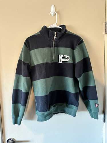 Parra BY PARRA WORKED P STRIPER HALF ZIP SWEATSHIR