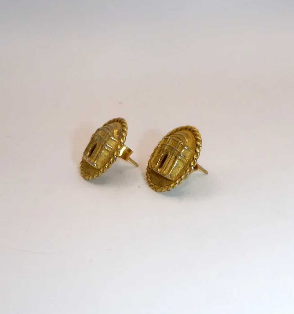 Vintage PPIE Gold Plated Earrings - image 3
