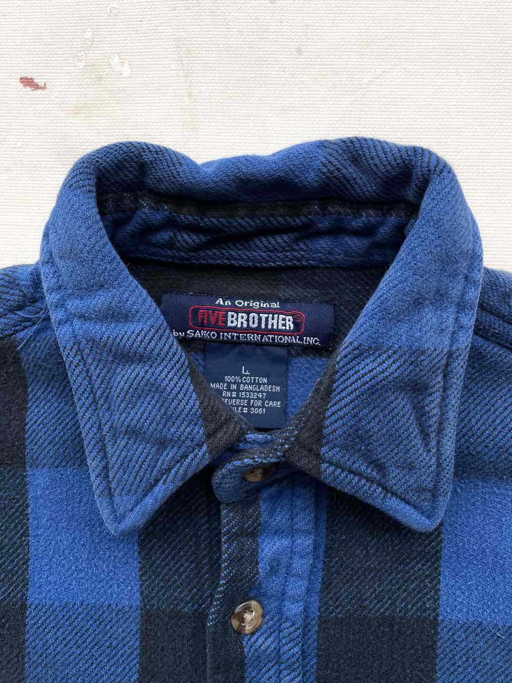 Heavyweight Buffalo Plaid Flannel Shirt—[M/L] - image 3