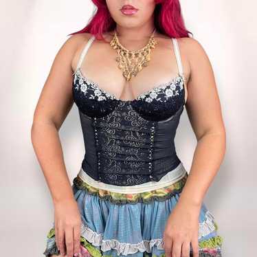 Floral Embroidered Corset ( L )