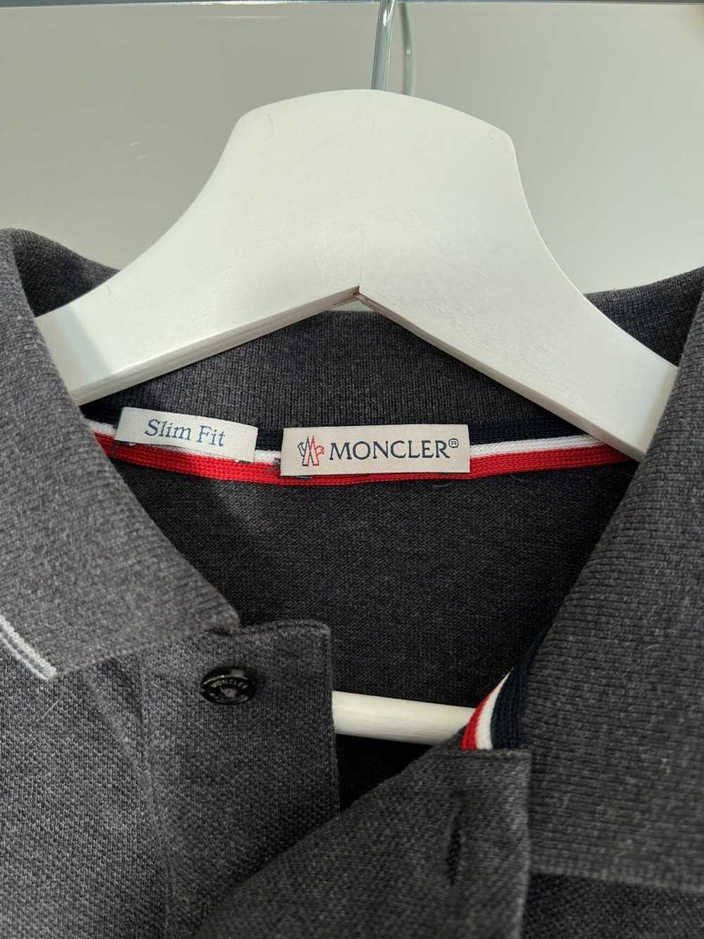 Moncler Moncler Long-sleeve Polo in Dark Gray - image 2