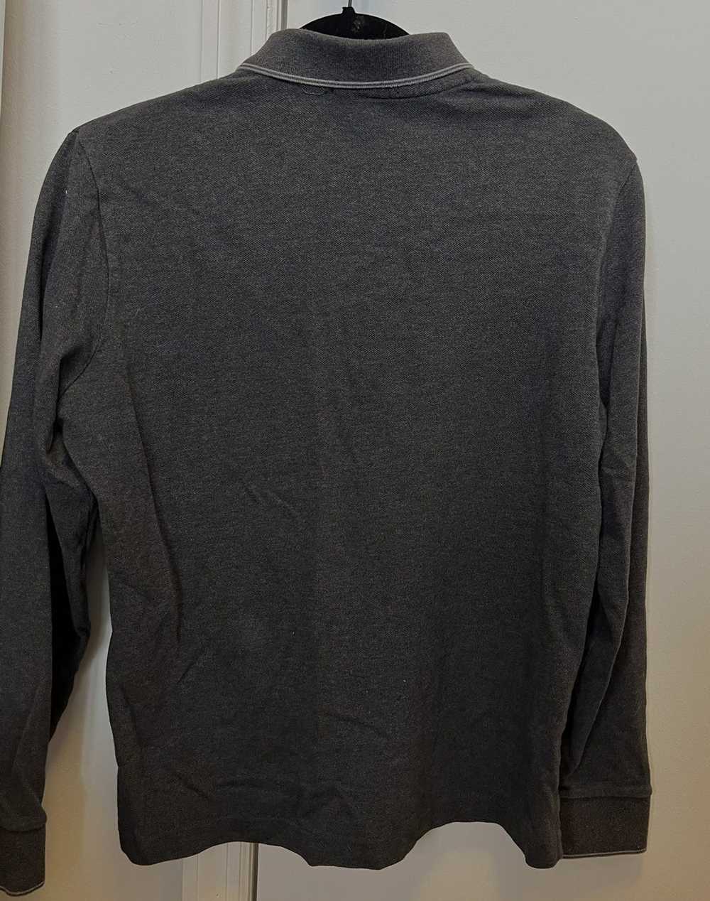 Moncler Moncler Long-sleeve Polo in Dark Gray - image 4