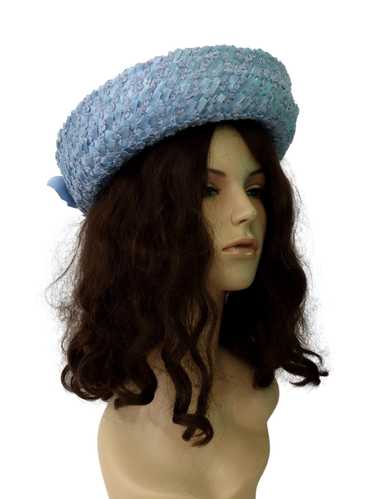 1960's Size Label Womens Straw Raffia Hat