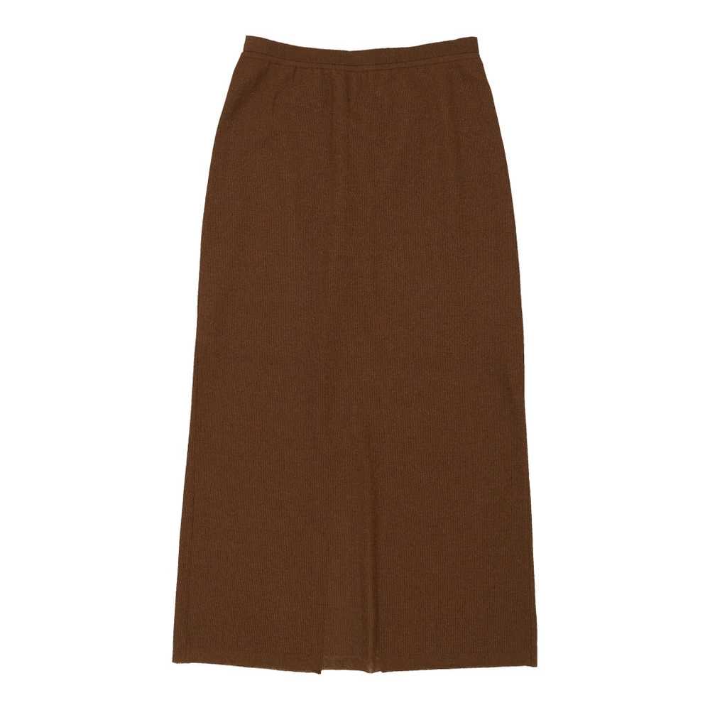 Unbranded Maxi Skirt - 28W UK 8 Brown Polyester - image 1