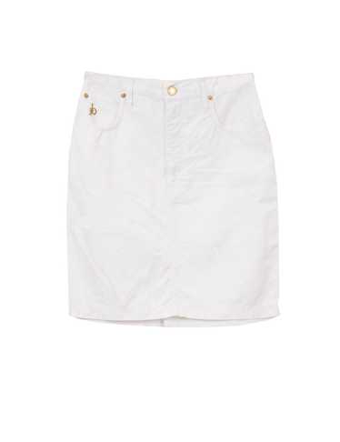 RoccoBarocco White Denim Skirt