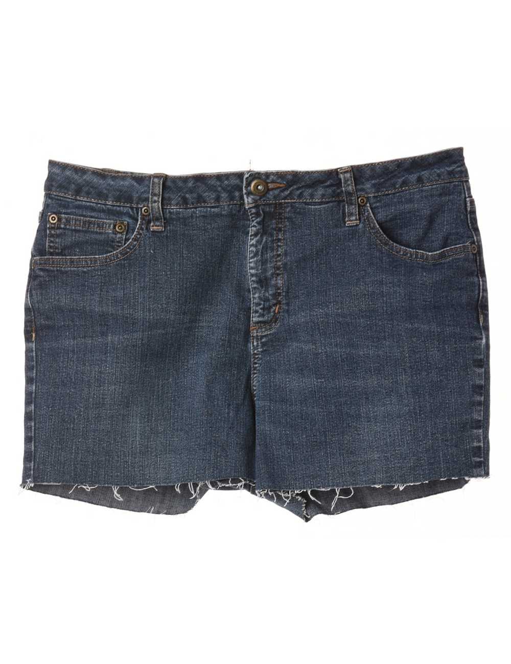 Reworked Molly Frayed Denim Shorts - W34 - image 1