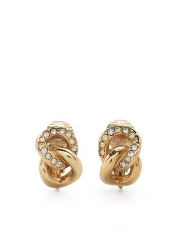 Christian Dior Pre-Owned 1990s chain-link clip-on… - image 1