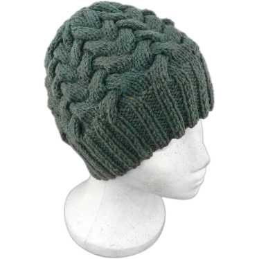 Free Shipping! Hand Knitted Chunky Braided Beanie… - image 1