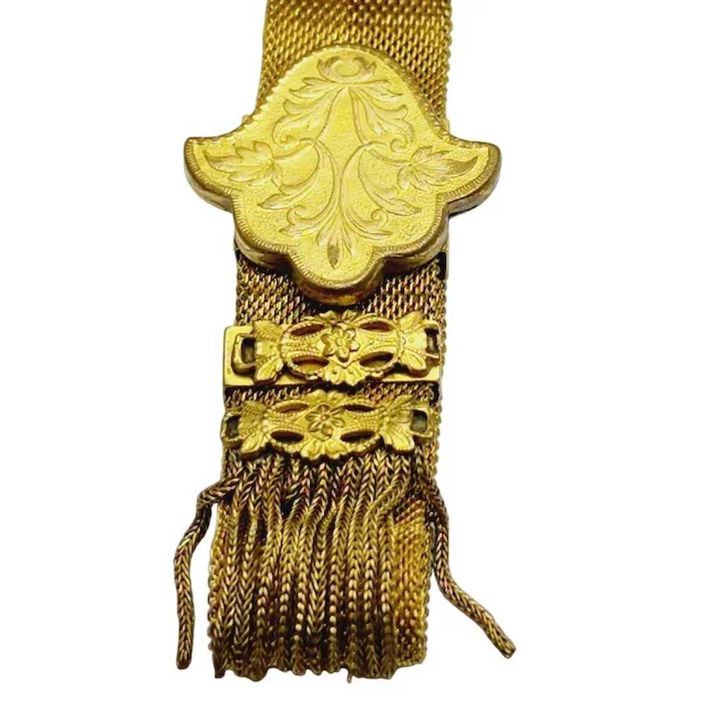 Vintage Mesh Slide Bracelet with Fringe [A911] - image 2