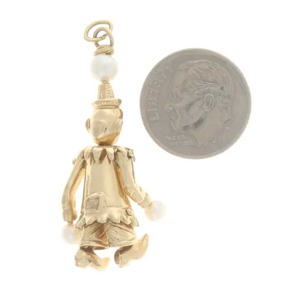 Yellow Gold Pearl Ruby Sapphire Circus Clown Char… - image 3