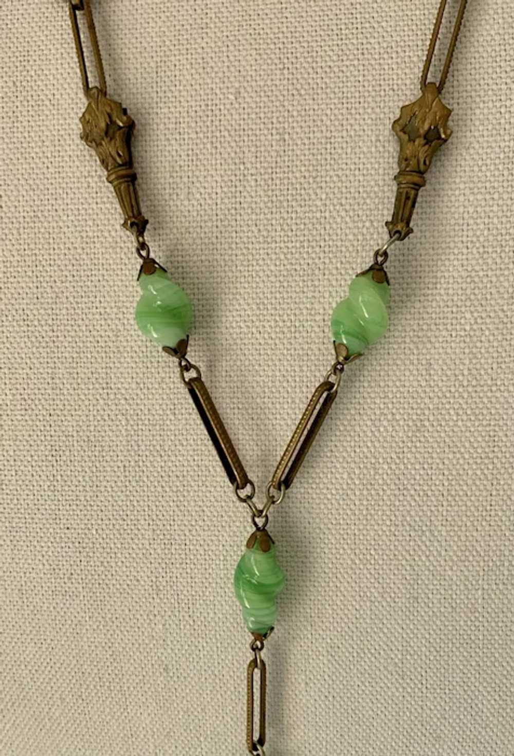 Czech Egyptian Revival Necklace - 1930's - image 6