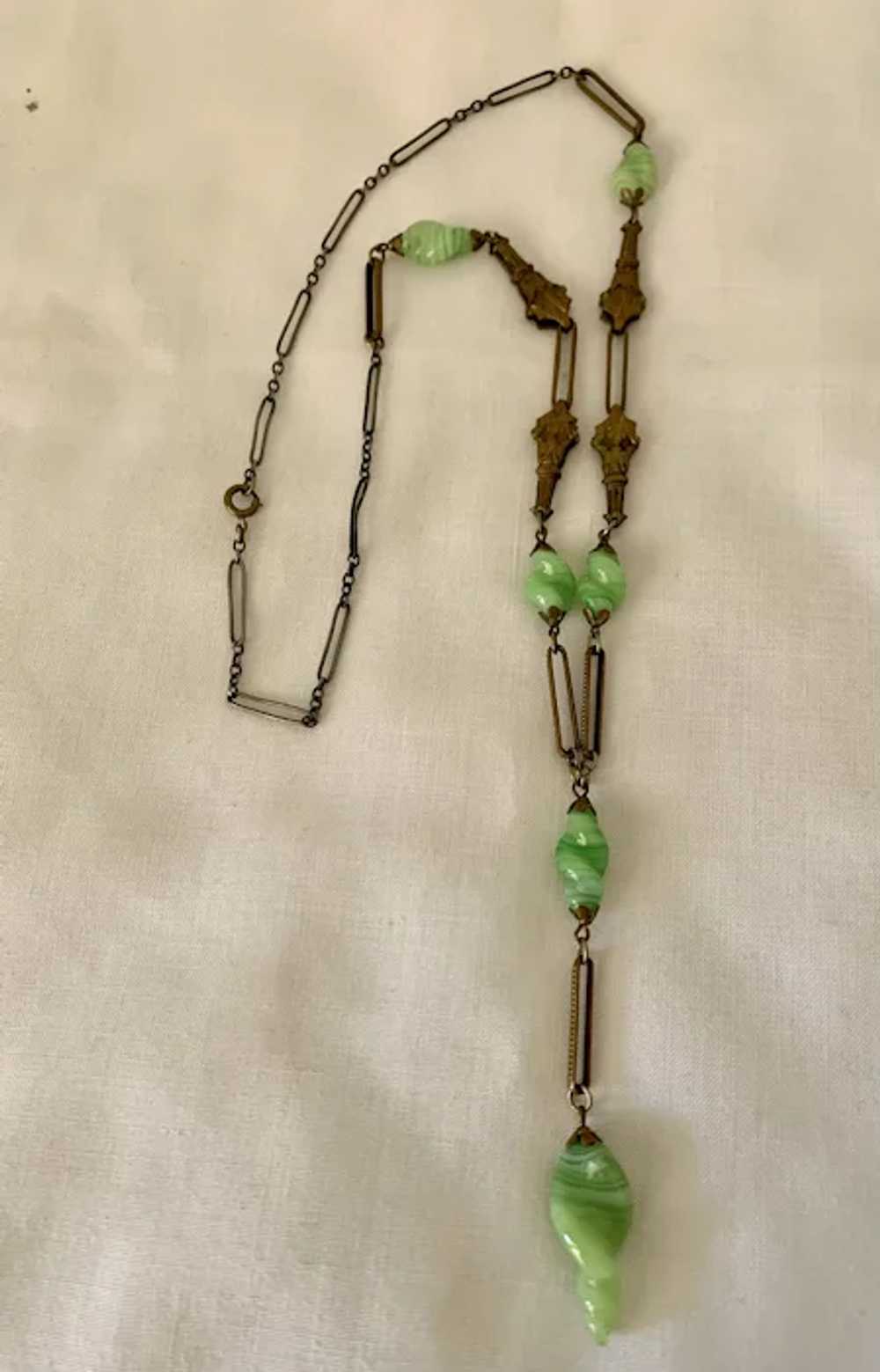 Czech Egyptian Revival Necklace - 1930's - image 8