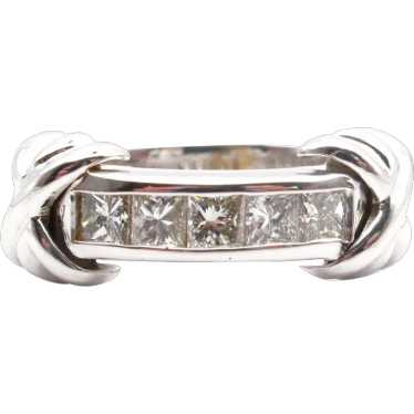 Modern Princess Diamond Channel Band Kisses .90 ct