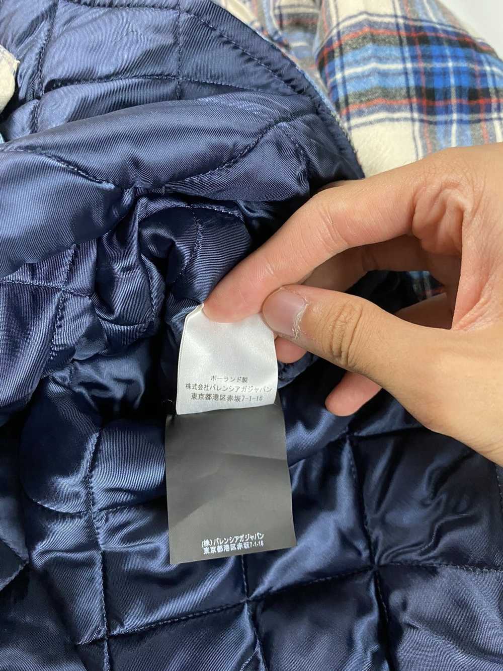 Balenciaga SZ44 Padded checkered flannel jacket i… - image 9