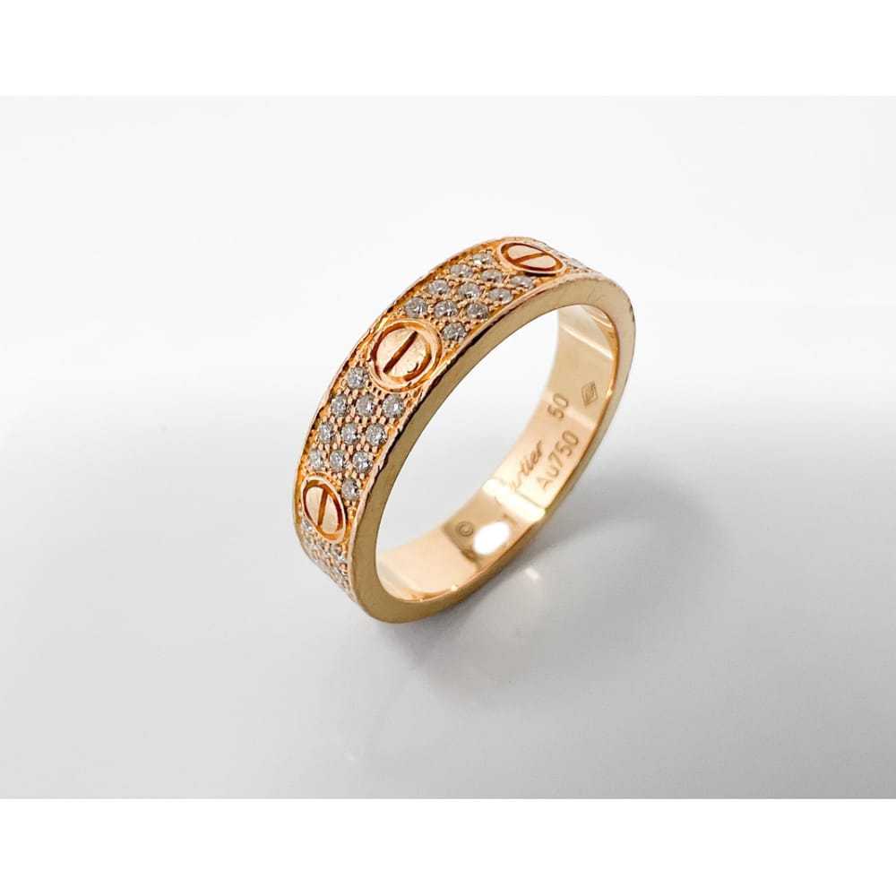 Cartier Love pink gold ring - image 4